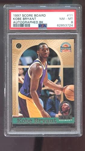 1997-98 SCORD ploča autogramirana 11 Kobe Bryant PSA 8 stupnjeva košarka 97-98-Košarka s autogramima