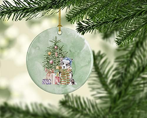 Caroline blago CK8187CO1 Corgi Cardigan Blue Merle i Keramički ukras drveća, ukrasi za božićno drvce, viseći ukras za Božić,