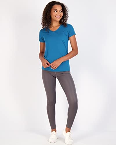 5 pakiranja: Ženska majica s aktivnom odjećom s kratkim rukavima s kratkim rukavima za suho-fit vlage Wicking Yoga Top