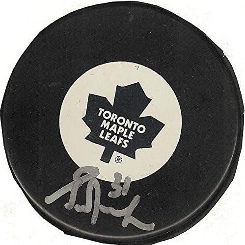 Hofer Grant Fuhr potpisao je ugovor s Toronto Maple LEAFSOM za NHL pucks s autogramima