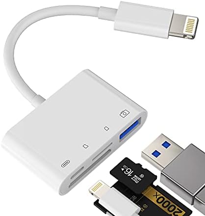 Čitač SD kartice fotoaparat je Kompatibilan sa iPhone, usklađen s adapterom OTG Lightning Mužjak to USB Female Micro TF Power