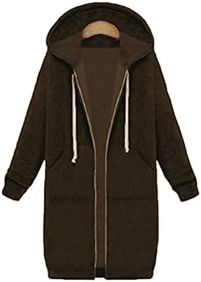 Ženska labava modna jakna U donjem rublju topli jesenski / zimski kaput udoban casual kaput vrhovi s kapuljačom jednobojna
