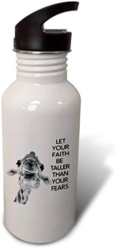 3Drose crno -bijelo od žirafe. Neka vaša vjera bude viša od ... - boce s vodom