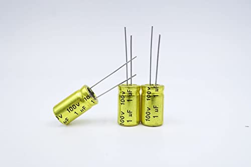 1UF 100V kondenzator, 10 pcs 10 mm x 17 mm nepolarizirani BP elektrolitički kondenzator 100V 1UF NP kondenzator