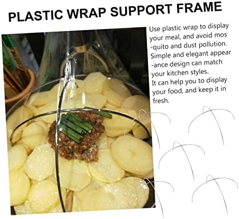 Luxshiny 5pcs plastični držač zamota nehrđajućeg čelika Metalni držač Vanjski teepee hrana posluživanje pokrivača prekrivač