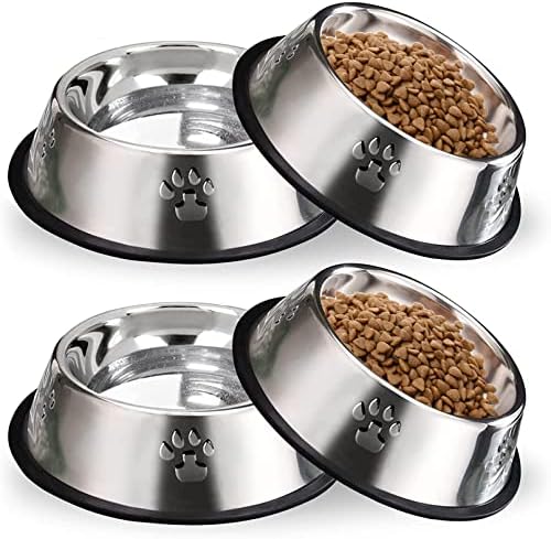 Zdjela za mačke od nehrđajućeg čelika od nehrđajućeg čelika s gumenom podlogom, metalna zdjela za mačke koja se može slagati,