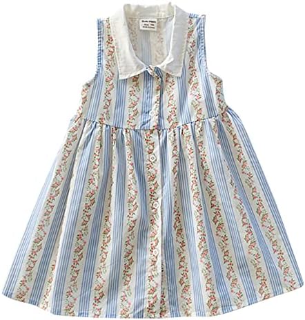 Vintage haljina za djevojčice, haljina za djevojčice Bez rukava, Haljina za princezu s cvjetnim printom, haljine za plesne
