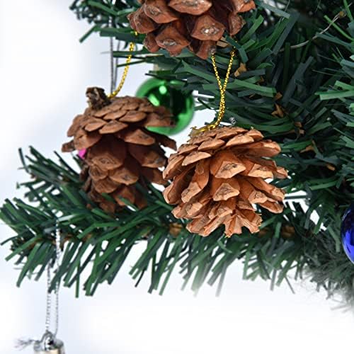 Mini božićno drvce, baterija Osvijetljeno Mini umjetno božićno drvce s LED svjetlošću, crvenom krpom, božićno drvce za božićno