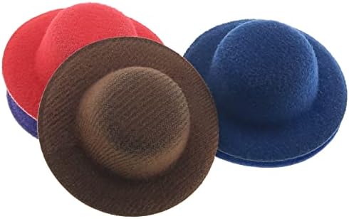 MTQY 12PCS Mini Crafts Hat 2,3x0,7 inča 12 boja minijaturni kape za lutke za DIY zanate ukras za pribor za kosu