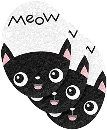 Alaza Slatka mačka mačića tiskana životinja prirodna spužva kuhinja Celuloze spužve za jela za pranje kupaonice i čišćenja