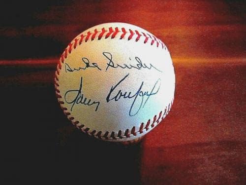 Sandy Koufax Pee Wee Reese Duke Snider Dodgers Hof potpisao je auto J.R. Baseball JSA - Autografirani bejzbol