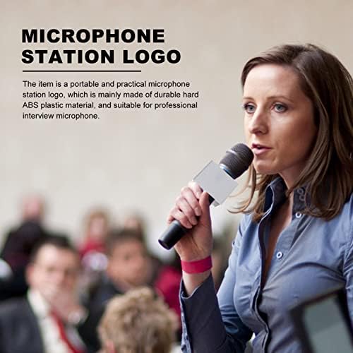 Mikrofon za intervjue potvrdni okvir s logotipom mikrofona kutija stanice: logotip mikrofona za intervju kvadratni trokutasti