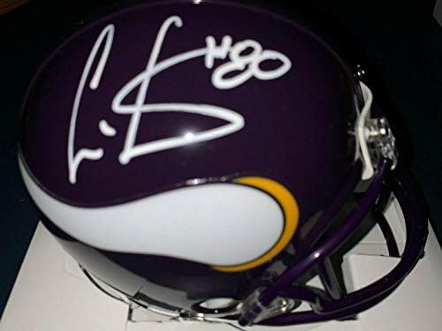 Mini kaciga s autogramom Chrisa Cartera Number / Number-NFL Mini kacige s autogramom