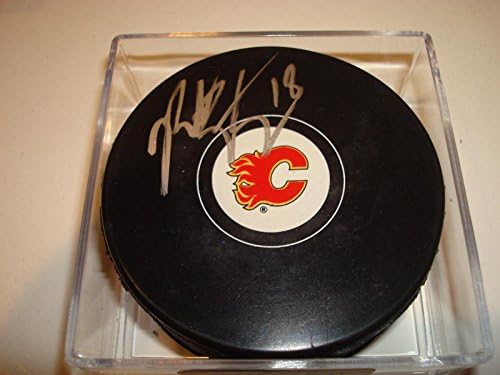 Matt Steijan potpisao je hokejaški pak Calgari Flames s autogramom a - NHL Pakovi s autogramima