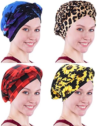 Žene turban glava omota unaprijed vezana upletena pletenica Chemo Chemo Cancer COPET HAT