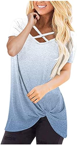 Vrhunske žene jeseni ljetni kratki rukav 2023 Moda odjeća v vrat pamuk grafički labav fit bluza za žene dx dx