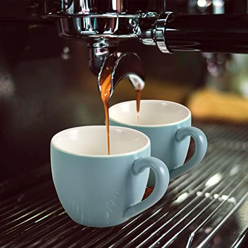 Homedge Mini Procvain Espresso Cup, 3 unce / 90 ml sitne šalice za kavu Demitasse za espresso, čajnik od 6, svijetlo siva
