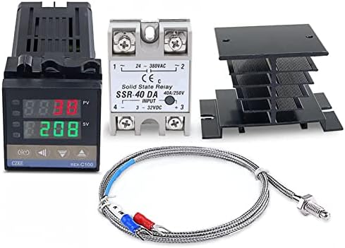 Modband Digital 220V PID REX-C100 regulator temperature + max.40A SSR + K termoelementarni PID regulator set + hladnjak sudoper