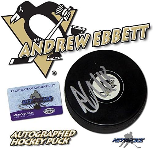 Andrija Ebbett potpisao je pak Pittsburgh Penguins od strane NHL - a s autogramima