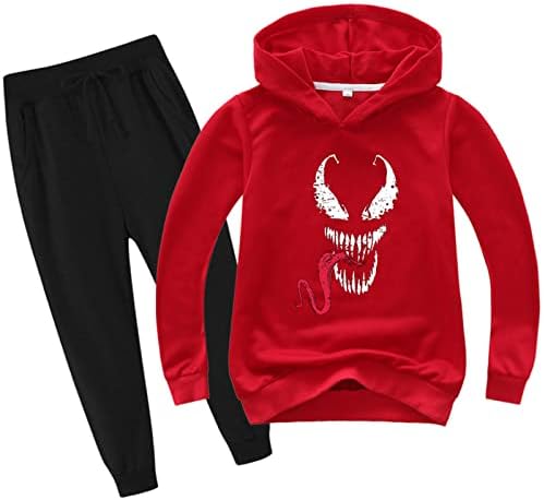 Leeorz Kids Venom Pull On Hoodie Sweatpants pullover casual dukserica 2 komada odijela za dječake djevojčice