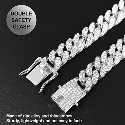Muški lanci Dijamantni kubanski ogrlica za ogrlice za muškarce postavljene za muškarce žene bling bling hip hop nakit