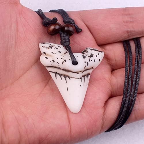 Ogrlica za zube morskog psa za muškarce i dječake, modne Ogrlice s privjescima, ogrlica za plažu za žene, fosilni zubi morskog