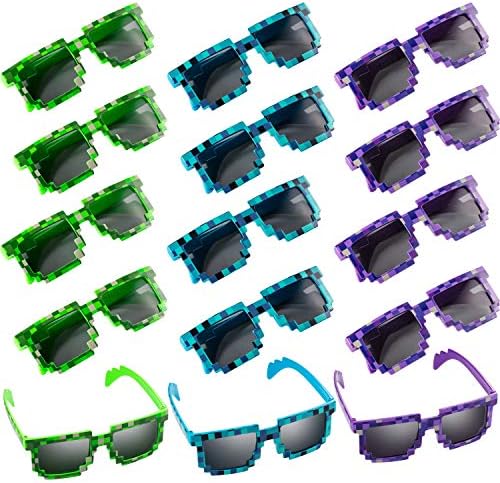 15 pari sunčanih naočala piksel sunčane naočale pikselirane rođendanske Sunčane Naočale za djecu i odrasle