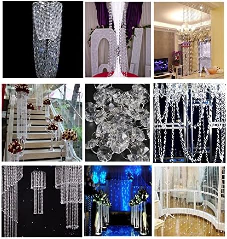 30pcs Style3 Akrilni kristalni zrnke Garland Luster Viseći ukrasi za vjenčanje, zabava, središnji dio Manzanita, božićno