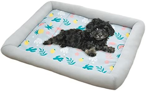 Ｋｌｋｃｍｓ mekani prostir za hlađenje psa krevet prijenosni podni jastučić za pranje poda, prozračan, sivi l
