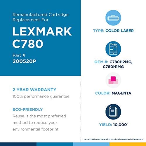Clover obnavljana zamjena tonera za toner za Lexmark C780/C782/X782 | Magenta | Visok prinos