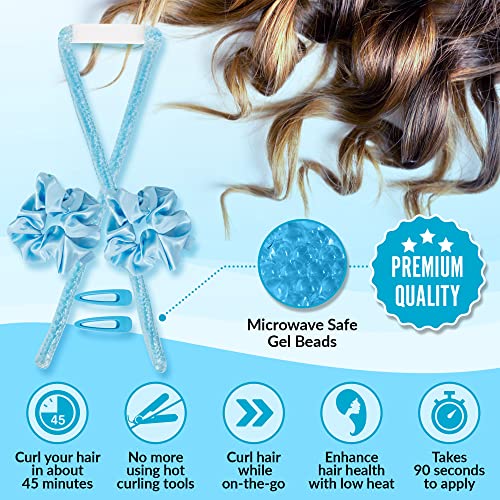 Žele kovrče-plavi gel uvijači s niskom toplinom za stvaranje kovrča bez oštećenja, gel uvijači za uvijanje duge kose, alternativa