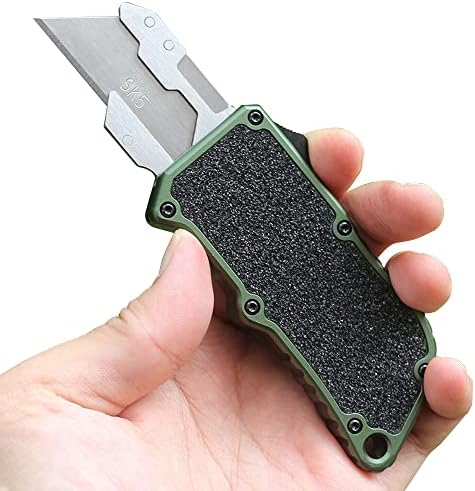 Zrakoplovni aluminijski pomoćni nož, automatski uvlači nož za rezanje kutija, džepni nož s izmjenjivom oštricom i 5kom rezervnih