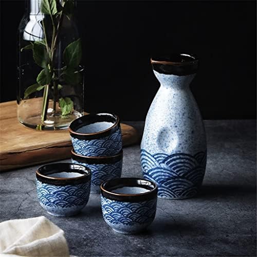 Hggdkdg japanskog stila morskog pukotina sake vino šalica kreativni vino set domaća keramika sake vina boca flagon alkohol