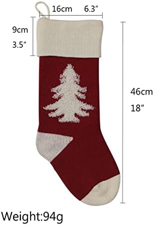 VZXATYOP 4 Paketi božićne čarape, veliki personalizirani uzorak božićnog šešira Božićni čarapa, viseće božićne čarape za