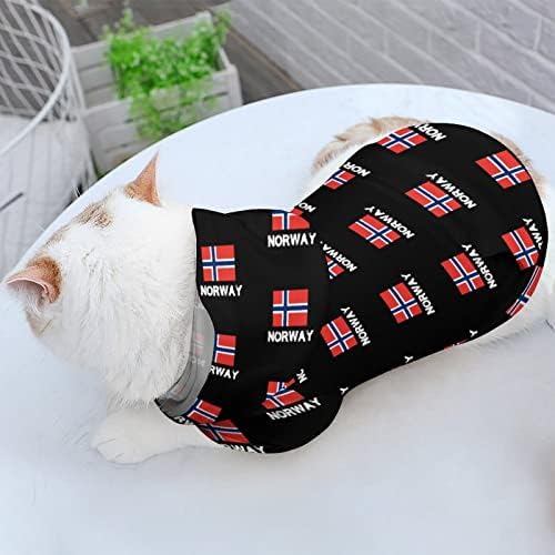 Nacionalni ponos Norveške Norveška zastava kostimi za pse i mačke Slatki kostim s kapuljačom za kućne ljubimce i šeširom