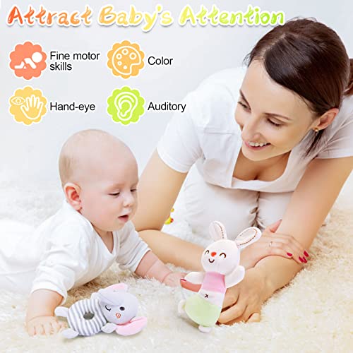 Dječje zvečke od 0-6 mjeseci: Plišana igračka zvečka za bebe, senzorne igračke za novorođenčad, obrazovne igračke za bebe