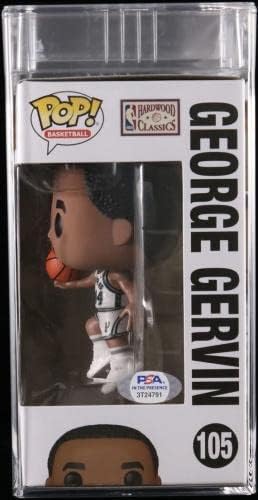George Gervin potpisao Funko Pop 105 PSA/DNA inkapsulirana automatska mjera 10 GEM metvica - Autografirani NBA figurice