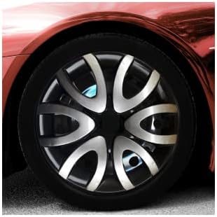 15 -inčni pucanje na hubcaps kompatibilno s Chevrolet Malibu - set od 4 obruka naplatka za 15 inčne kotače - crno -sivo