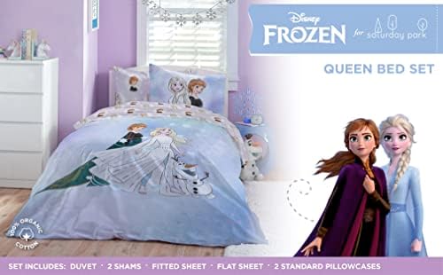 Subotnji park Disney Frozen akvarel kraljice Kraljica set - 7 komada organski pamučni posteljina Elsa, Anna, & Olaf