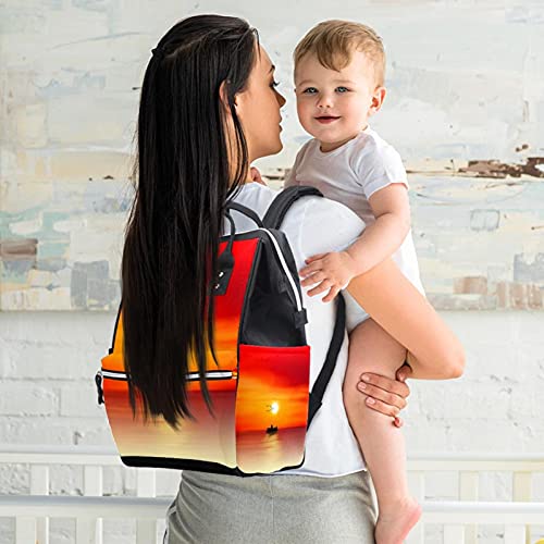 Sunset pelene torbe torbe mame ruksak veliki kapacitet za pelene torbe za njegu za njegu bebe