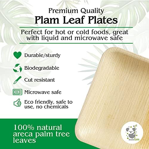 Palm Leaf 6,5 inčni zdjele za srce, kompostira se za jednokratnu upotrebu ekološki prihvatljivo i biorazgradivi pribor
