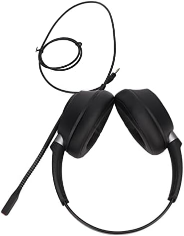 VINGVO 3,5 mm telefonske slušalice, crne mikrofon nije lagana binauralna komunikacijska slušalica za ured za korisničku službu