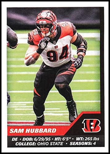 2021 Panini naljepnice 130 Sam Hubbard Cincinnati Bengals NFL nogometni mini naljepnica Trgovačka kartica
