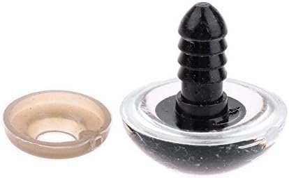 50 pcs bistra i crna plastična sigurnosna kristalna vijka za lutke izrada očiju s perilicom uradi sam šivaći zanatske gumbe