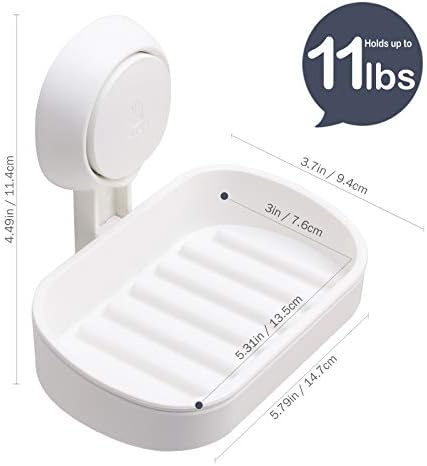 Pribor za kupaonicu Set 3 - Držač sapuna za držač za tuširanje i četkice za zube zid - bez bušenja s vakuumskim usisnim šalicama