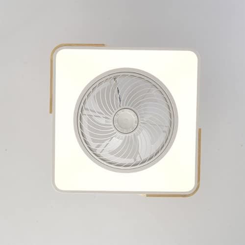 DLSIXYI 52CM pametni stropni ventilatori sa svjetlima kvadratni niski profil Električni ventilator luster za blagovaonicu