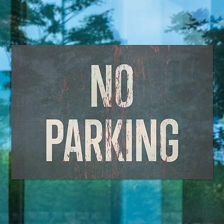 CGSIGNLAB | Nema parkiranja -GHOST starije hrđe Stiskanje prozora | 30 x20