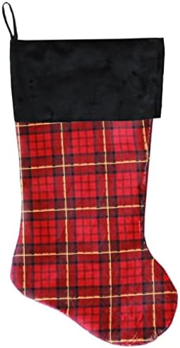 Mirage Pet Products Crvena karirana božićna čarapa