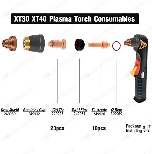 XT30 XT40 Potrošni materijal za rezanje plazme za Miller Spectrum 375 625 X-treme rezač 30pcs