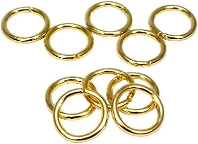 Obiteljski alat 56511 Okrugli prsten, unutarnji promjer 0,2 inča, zlatni pozlaćeni, pakiranje od 20